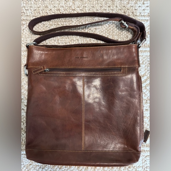 Jack Georges Leather Crossbody Bag NWOT - Picture 5 of 7